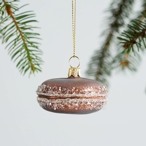 Décoration <span class=keywords><strong>de</strong></span> Noël en verre marin peinte à la main, écologique, en forme <span class=keywords><strong>de</strong></span> biscuits au chocolat - Product Image 1