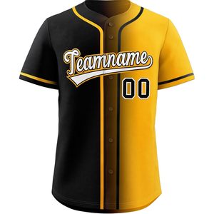 Maillot de baseball personnalisé à dégradé de couleurs, imprimé et brodé, nom et numéro d'équipe personnalisés, uniforme de sport unisexe pour adultes, anti-humidité - Product Image 1