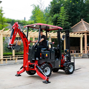 Minicargadora Multifunción de 1.5 Toneladas 4x4 con Horquilla Delantera y Excavadora Trasera, Pequeña <span class=keywords><strong>Retroexcavadora</strong></span> para Venta - Product Image 5