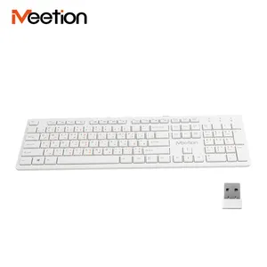 Teclado inalámbrico para ordenador portátil y Pc, teclado Delgado Usb 2,4G, color blanco, oficina, WK841