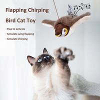 Simulation secouant oiseau chat jouet son à trois vitesses ailes battantes détachable et lavable auto-divertissement artefact