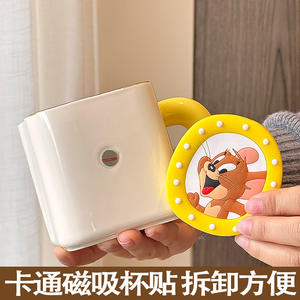 Tom And Jerry <b>Ceramic</b> <b>Mug</b> Blue And Yellow Cartoon Design With Handle Single Cup For Office Or Gift - Product Image 2