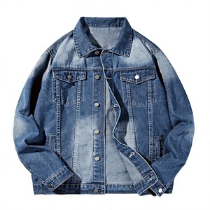 Premium Quality OEM Winter Season Wear Denim Jean Man <b>Jackets</b> Long Sleeve Best Selling Stylish Wear Male Washed Blue Autumn - Product Image 1