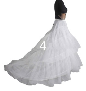 Femme Filles Robe de mariée Crinoline Large Fishtail Petticoat for Wedding Dress Single Steel 3 Ring 6 Steel Ruffled Wedding Acces - Product Image 4