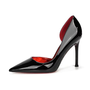 Zapatos de Tacón de Aguja Sexys con Punta Puntiaguda, de Cuero Charolado, Rojos para Oficina, Sandalias de Tacón Sexy, Hermosos Zapatos de Tacón de Aguja para Boda, Tacones Individuales para Mujer - Product Image 2