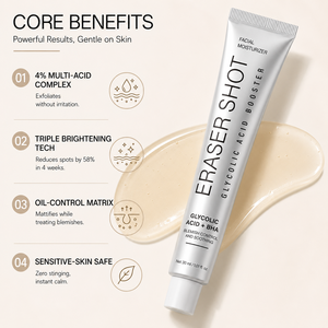 Eraser Shot con Ácido Glicólico + BHA, Potenciador Facial para Corrección de Manchas Oscuras, Iluminador, con Niacinamida, Vegano, Cuidado de la Barrera Cutánea, 30 ml - Product Image 4