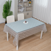 Nappe transparente en PVC à texture bulle RNPT, imperméable, en vinyle, protection pour table à manger, résistante à la chaleur