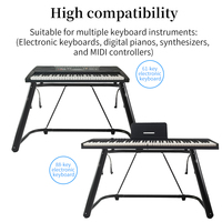 U - Shaped Universal Metal Stand for 61 - Key and 88 - Key Digital Pianos, Music Synthesizers and Electronic Keyboards