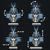 Kit de Construcción de Robot Espacial, 856 Piezas, 3 en 1, Control Remoto por Aplicación, Nave Espacial, Grúa, Torre, Bloques de Construcción STEM, Juguete para Adolescentes y Adultos, Regalo