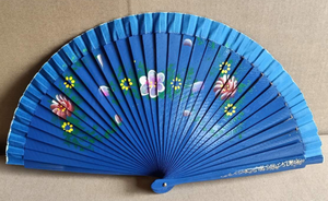 Éventail de danse en bois peint à la main flamenco espagnol - Product Image 3