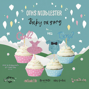 12 pièces/paquet paillettes papier dessin animé tasse gâteau Topper garçon fille <span class=keywords><strong>baptême</strong></span> sexe révéler et bébé douche fête décoration pour gâteaux Toppers - Product Image 3