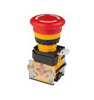 Commutateur de verrouillage à bouton-poussoir électronique momentané IP67 5V/12V étanche industriel LA38-201 avec conception à tête de champignon de 22mm