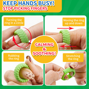 Anello Sensoriale Antistress in Silicone Unisex per Bambini da 3 a 35 Anni - Giocattolo per Dita Morbido e Testurizzato - Product Image 3