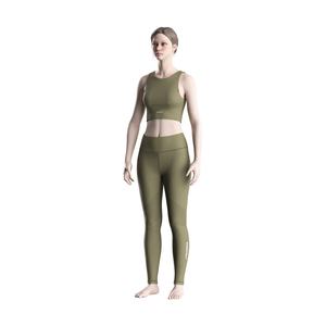 Ensemble de yoga personnalisé pour femmes, haut sans manches et leggings, tenue deux pièces pour l'entraînement et la course à pied - Product Image 5