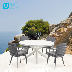 Bộ bàn ăn hiện đại Uland, khung toàn bộ bằng nhôm, bàn ăn ngoài trời, bàn ăn tròn - Product Image 2