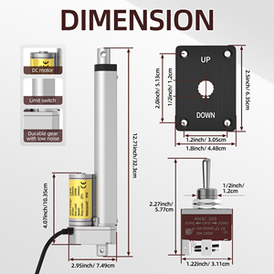 Actuador Lineal Eléctrico a Granel de 12V, Impermeable IP54, Carrera de 8 Pulgadas, 1000N, Certificado RoHS CE para Automatización Solar - Product Image 5