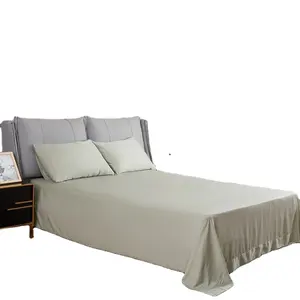 Wholesale Organic 100% Pure Soft High Quality Bed Sheets Bamboo Lyocell Flat Sheet Set