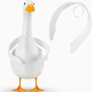 Ali di Oca Abbilike Pose Able 23"-28" Bianche, Decorazione da Giardino a Tema Animale con Bordo Ondulato (1 Pezzo) - Product Image 3