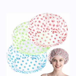 Gorro de Ducha Reutilizable de Lujo Personalizado, Ecológico, con Forro de PEVA, Doble Capa de Tela de Rizo, Impermeable - Product Image 1