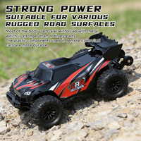 Huvelon 4WD RC Monster Truck 1/18 Brushless Off Road Car LED Headlight Wheelie Bar 2.4G Hobby Grade