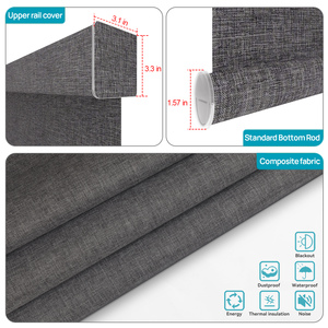 Volet de fenêtre électrique occultant en tissu sans fil avec système à ressort pour la décoration intérieure - Product Image 3