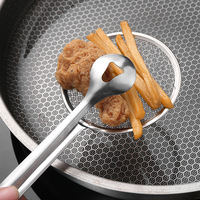 2 1 accessoires de cuisine multifonctionnels en acier inoxydable filtres à huile de friture pinces ensembles d'outils de cuisson sûrs pour la cuisine domestique poisson
