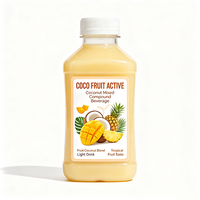 Étiquettes de bouteilles de jus de noix de coco mélangé Haoxuan OEM, autocollantes, imprimées, imperméables, pour boissons, directement de l'usine