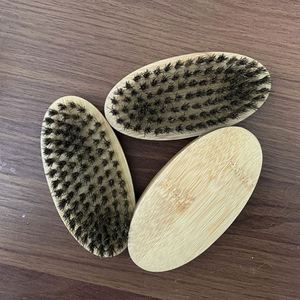 Brosse de toilettage pour barbe en poils de sanglier avec manche en bambou écologique - Product Image 6