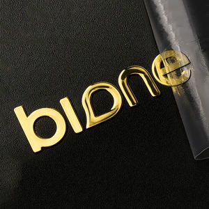 定制3D金属金银转移贴纸名称标志个性化包装标签电镀镍金属贴纸 - Product Image 1