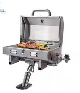 Grand <span class=keywords><strong>Barbecue</strong></span> Combiné Acier au <span class=keywords><strong>Gaz</strong></span> et Charbon Réglable <span class=keywords><strong>pour</strong></span> Camping-Car, Extérieur, <span class=keywords><strong>Bateau</strong></span> et Fournitures Marines - Product Image 1