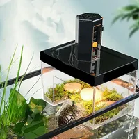 Plateforme de bain de soleil pour tortue, rampe antidérapante, île transparente en acrylique légère pour terrarium de reptiles, accessoire d'aquarium