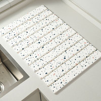 Tapis de comptoir de cuisine pliable de 9 mm d'épaisseur, absorbant l'eau, type pierre, pour drainage transfrontalier