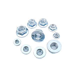 Vente directe d'usine - Écrou à bride hexagonale à fond plat galvanisé <span class=keywords><strong>M8</strong></span> - Écrou à bride en acier au carbone - Product Image 3