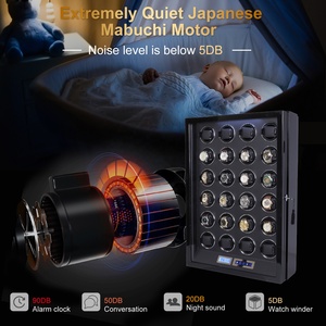 Boîte de remontoir de <span class=keywords><strong>montre</strong></span> en bois à 24 fentes avec écran tactile de télécommande LCD, boîte de sécurité <span class=keywords><strong>automatique</strong></span> - Product Image 5