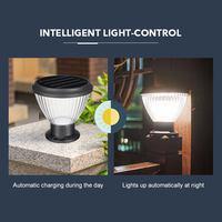 Lampu pilar Led luar ruangan surya tahan air IP65 pencahayaan lanskap lampu tiang tenaga surya gerbang utama Modern