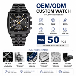 นาฬิกาข้อมือควอตซ์กันน้ำ 50 ชิ้น OEM แบบกำหนดเองได้ พร้อมโลโก้ VA VA VOOM 2951 Hannah Martin ราคาประหยัด พร้อมเข็มเรืองแสง สำหรับผู้ชาย - Product Image 1