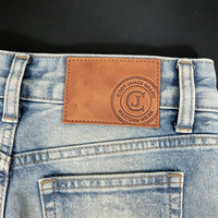 Écussons personnalisés en cuir PU écologique, étiquettes thermocollées pour jeans, étiquettes de vêtements à coudre, accessoires vestimentaires, vente en gros OEM