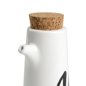 Ensembles de 4 pièces en porcelaine fine banque huile et vinaigre Bouteille Salière et poivrière Ensemble D'épices avec bois - Product Image 4