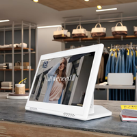 Moniteur ergonomique en forme de L de qualité commerciale | Lecteur NFC/RFID | Caméra en option pour POS et cartes de menu numériques