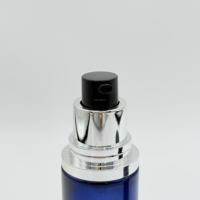 Pompe à escalier argentée de luxe Offre Spéciale et couvercle noir fond de teint 35ml bouteille en verre dégradé jaune et bleu