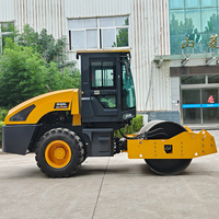 Compacteur routier vibrant à tambour unique de 6 tonnes, mini-compacteur hydraulique autoporté, équipement de compactage de sol et d'asphalte haute efficacité