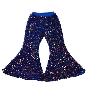 <span class=keywords><strong>Pantaloni</strong></span> svasati con <span class=keywords><strong>paillettes</strong></span> per bambini caldi di vendita calda Sparkle girl Bell Bottoms - Product Image 5