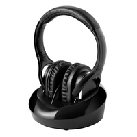 Casque sans fil amplifié INDA YH998 pour personnes âgées, écouteurs pour regarder la télévision, chargeur en cuir et métal pour téléphone portable, voyage