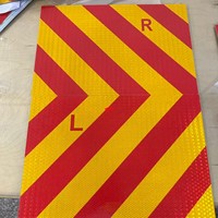 Lámina Galvanizada de PVC, Tira Reflectante con Impresión Eco Solvente, Señalización Reflectante Chevron para Vehículos Largos