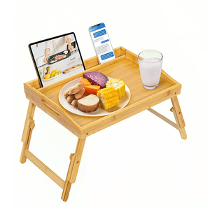 <span class=keywords><strong>Plateau</strong></span> de petit-déjeuner pliable en bambou portable, table pour ordinateur portable, table pour <span class=keywords><strong>manger</strong></span> et travailler sur le canapé, <span class=keywords><strong>plateau</strong></span> de service en bois - Product Image 1