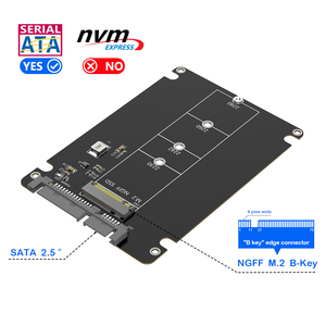M.2 <span class=keywords><strong>SSD</strong></span> Để <span class=keywords><strong>2.5</strong></span> Inch SATA Bao Vây <span class=keywords><strong>Adapter</strong></span> Ngff B & M Key SATA 3.0 70Mm 100Mm Chuyển Đổi Với Nhựa Trường Hợp 100% Khả năng Tương Thích - Product Image 3