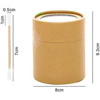 Bambus laboratório médico ponta espiral madeira almofada micro vara de bambu q-dicas com tamanhos diferentes
