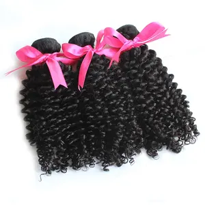 Newest factory developed kinky curl hair bundle Raw Virgin Human Hair less damage to your own hair