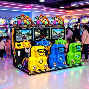 Máquina de Juego de Carreras para Niños, Operada con Monedas, Máquina de Juego de Conducción de Autos de Carreras, Juego de Arcade de Carreras para Niños en Interiores - Product Image 6