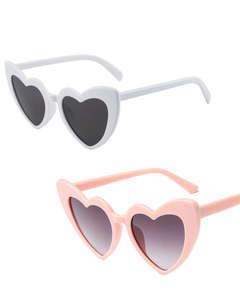 Gafas de Sol en Forma de Corazón Rosa, Blanco y Negro al por Mayor, Accesorios Vintage para Novias, Bodas, Fiestas, Diwali, Ramadán, STELLAR PATH - Product Image 1